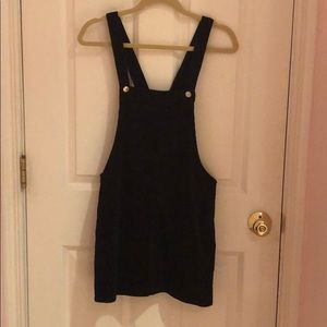 Black Corduroy Overall Skirt